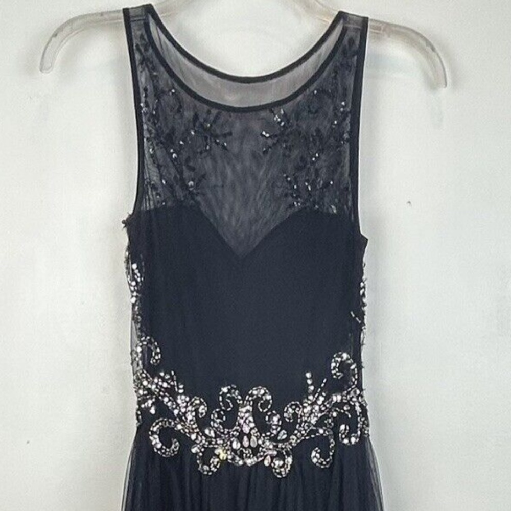 BLONDIE NITES Sz 1 Womens Navy Evening Party Ball Gown Prom Bridesmaid Long NEW - Picture 2 of 12